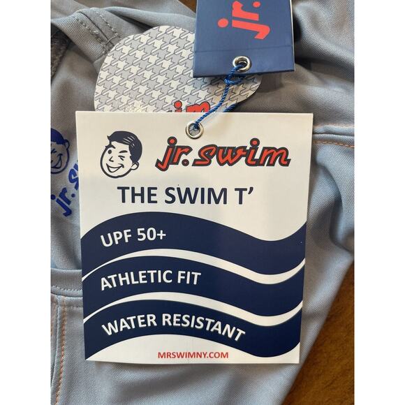 Boys Jr Swim Tee Size 4T ~ Grey/Orange UPF 50+ ✨NEW✨ Water Resistant - Picture 6 of 9
